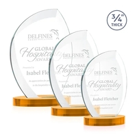 The Wichita Award on Alberton Base features thick 3/4" Starfire Crystal......