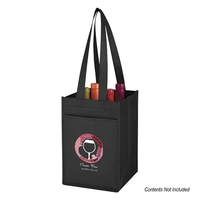 Non-Woven 4 Bottle Wine Tote. Made of 80 Gram Non-Woven,... from ASI 61125...