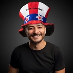 Flashing LED Uncle Sam Hat - Imprinted