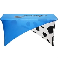 4' Cross-over Stretch Table Covers in Full Color Overall