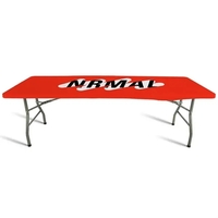 Durable and stretchy 8' square table topper to decorate table surface.......