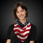 Stars and Stripes 22" Cotton Bandanna