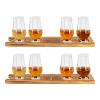 Pinewood base that holds set of four 4.06 oz. tasting glasses.... from ASI...