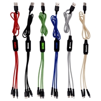 3' METALLIC LOGO LIGHT UP CABLE WITH TYPE C USB