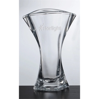 9 1/2" x 6 3/4" vase made of optical glass.... from ASI 71920 Moderne Glass...