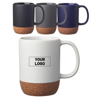 Matte Finish Cork Base Ceramic Mug, 15 oz.