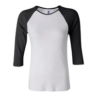 Women's baby rib 3/4 sleeve raglan t-shirt. Blank product.... from ASI 84358...