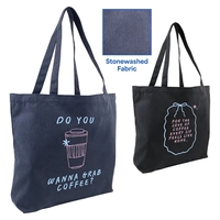 12 oz cotton canvas stonewashed tote (20"W x 15"H x 5"G)... from ASI 37980...
