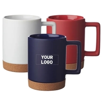 15 oz. cork base ceramic mug with matte exterior and glossy... from ASI 37218...