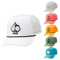 The cap has a perforated back for enhanced breathability, helping to... from...