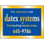 2" x 1.5" Rectangle ID Decal - Gold Polyester