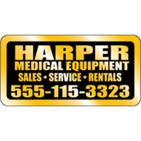 2.75" x 1.375" Rect ID Decal - Gold Polyester