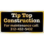 6" x 3" Rectangle ID Decal - Gold Polyester