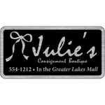 4" x 2" Rectangle ID Decal - Brushed Chrome
