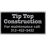 6" x 3" Rectangle ID Decal - Brushed Chrome