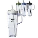 Plastic Tumbler with Screw-On Lid, 40 oz.
