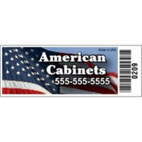 2.75" x 1" indoor labels with square corners, four color process... from ASI...