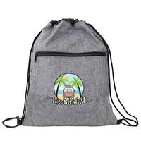 Heather Gray Drawstring Backpack