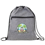 Heather Gray Drawstring Backpack