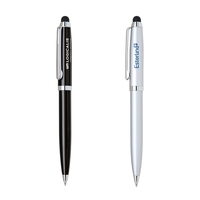 Twist-action brass ballpoint pen available in two colors with easyflow ink......