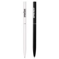Aluminum twist-action ballpoint pen with a simple style, slender barrel,...