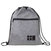 Heathered Drawstring Backpack