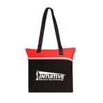 Zippered Shoulder Tote w/ Large Pocket