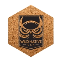 3.75" x 1/8" hexagonal-shaped real cork drink coaster.... from ASI 90807 Tekweld