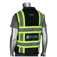 Black TT 11 Pocket Tech-Ready Mesh Surveyors Vest... from ASI 89320 Starline...