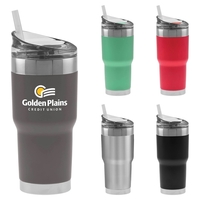 27 oz. tumbler that's made of double-wall stainless steel, is vacuum... from...