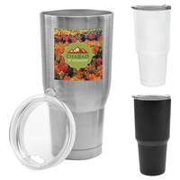 30 oz. tumbler for hot or cold drinks with vacuum insulation... from ASI...