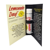 2.34" x 3.55" x .62" promotional booklet with attached 2.125" x... from ASI...