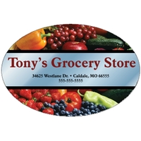 4.5" x 3" Kwik-Ship Digital Oval Decal