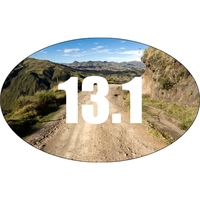 8" x 5" white static stick decal with oval shape; suitable... from ASI 89910...