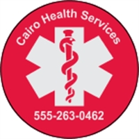 2" circle shaped decal made of clear polyester with face adhesive... from ASI...