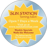 6" circle shaped decal made of chrome polyester with a one... from ASI 89910...