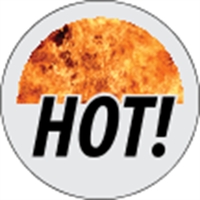 1.5" circle shaped decal made of clear polyester with adhesive backing......