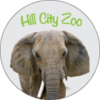 2.5" circle shaped decal made of clear polyester with adhesive backing......