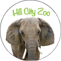 2.5" circle shaped white decal with static backing and a four... from ASI...