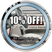 5" circle shaped decal made of chrome polyester with adhesive backing... from...