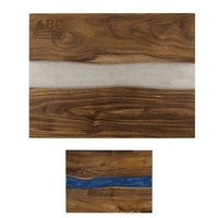 Acacia with Pearl Resin Serving Board 15 3/4" x 11 3/4"