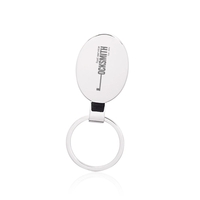 Reflection oval keychain made of zinc alloy with a shiny chrome... from ASI...