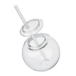 Cocktail Ball Tumbler with Straw, 15 oz.