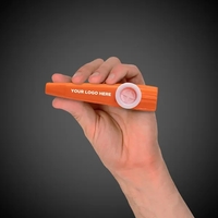 3.5" orange plastic kazoo with multiple customization options.... from ASI...