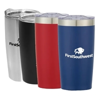 20 oz. vacuum insulated stainless steel travel tumbler with sip-thru lid.......