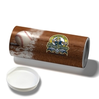 Full-color imprinted 3" shipping tubes in various lengths with pop-top...