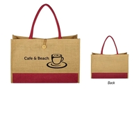 Natural jute tote with azo-free dye... from ASI 61125 Hit Promotional...
