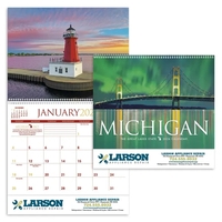 11 x 19 2024 Michigan calendar on 70# glossy paper with... from ASI 40480...
