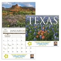 11 x 19 2024 Texas calendar on 70# glossy paper with... from ASI 40480 Koozie...