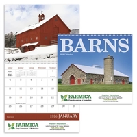 11 x 19 2024 Barns calendar 70# glossy paper with UV-coated... from ASI 40480...